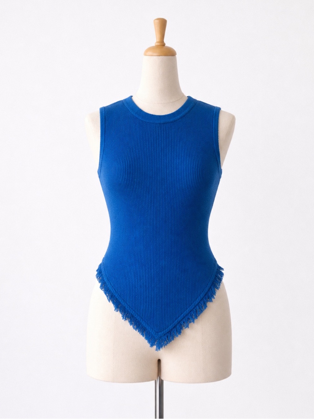 Cloud Ten Ribbed Blue Bandana Tank Top M